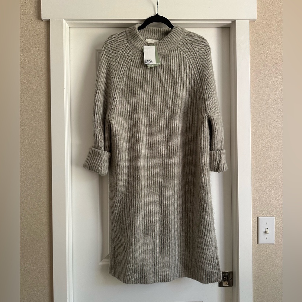 Sage Knit Dress - H&M XS NWT